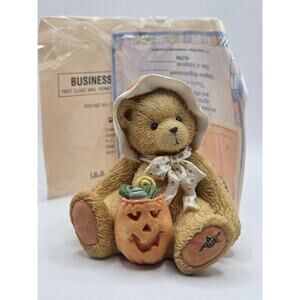 Cherished Teddies Jack-O-Lantern Bear Figurine 912794 Sweet Treat Halloween 1993